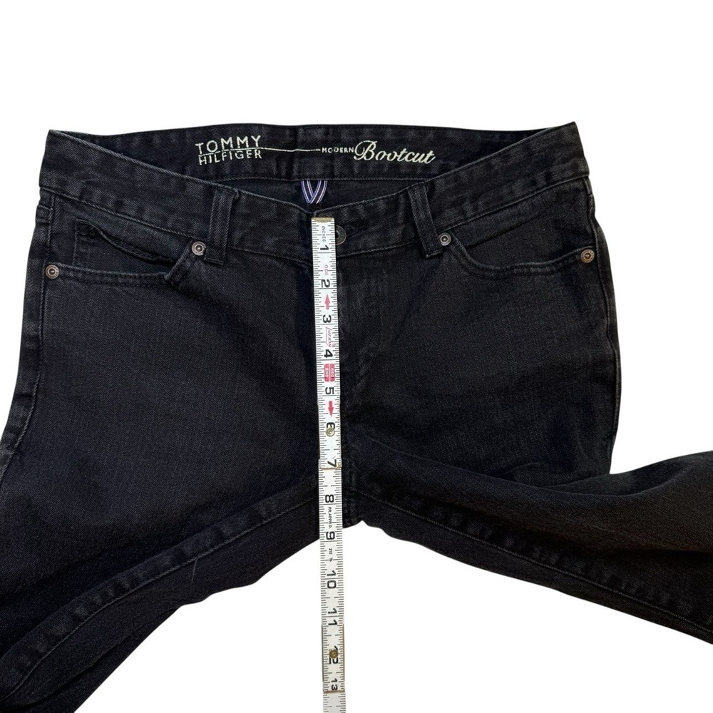 Tommy Hilfiger Modern Bootcut Jeans Black Women's Size 6 Flap Pockets Stretch - Picture 8 of 11